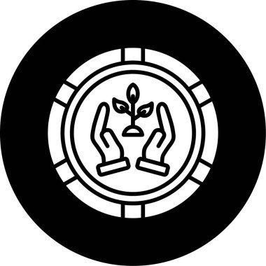 Bir bitki simgesinin vektör illüstrasyonu