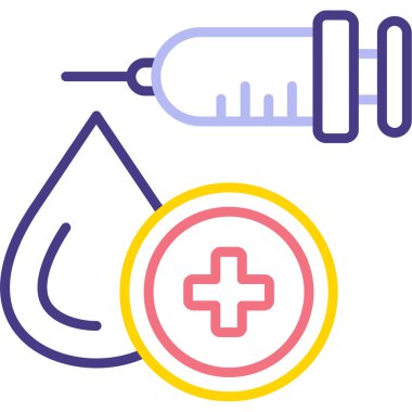 İlaç. Web simgesi basit illüstrasyon