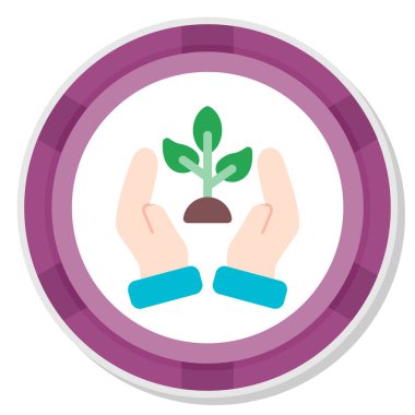 Bitki simgesinin vektör illüstrasyonu