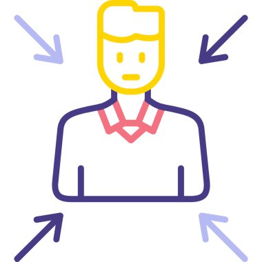 Adamım. Web simgesi basit illüstrasyon