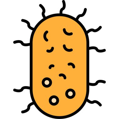 bakteri mikrop simgesi, özet biçimi