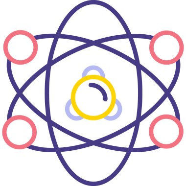 atom. Web simgesi basit illüstrasyon