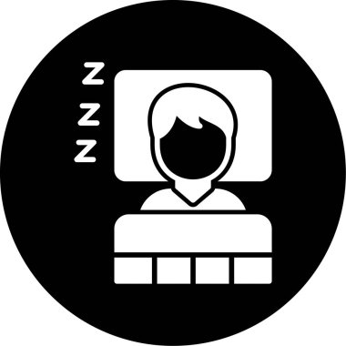 uyuyan kişi ikon vektör illüstrasyonu