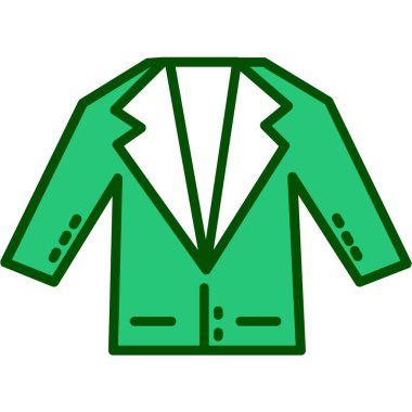 Ceket. Web simgesi basit illüstrasyon