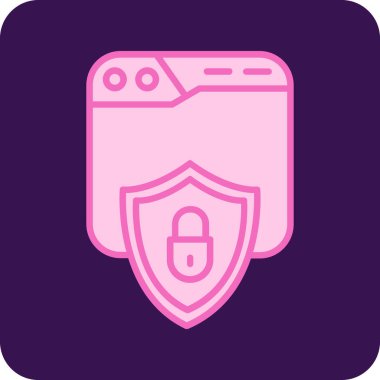 Bir kalkan simgesinin vektör illüstrasyonu