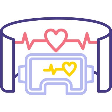 kalp atış hızı simgesi, vektör çizimi