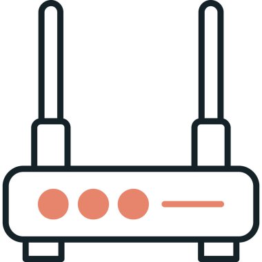 Wi-fi yönlendirici vektör illüstrasyonu