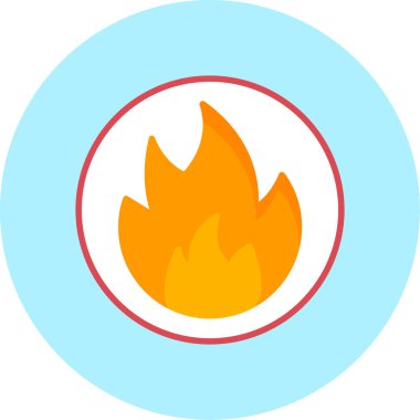 Yangın. Web simgesi basit illüstrasyon