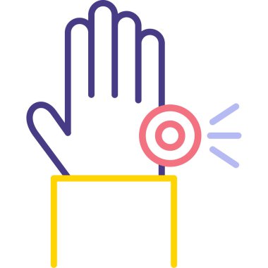 Parmak ikonu. Web için basit el vektör simgeleri çizimi