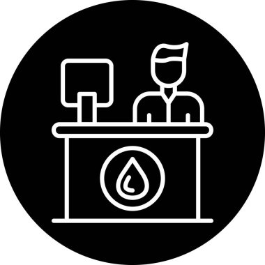 Damlası olan bir adamın vektör çizimi