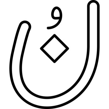 Siyah beyaz çizgi film simgesinin vektör çizimi