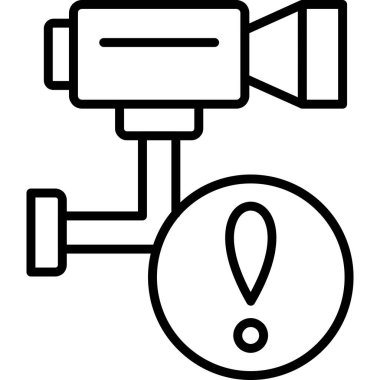 cctv kamera vektör çizgisi simgesi tasarımı