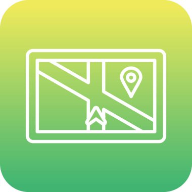 konumu simgesi harita, illüstrasyon vektör