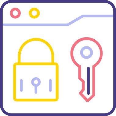 Anahtar. Web simgesi basit illüstrasyon