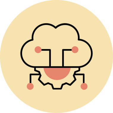 Bulut simgesi vektör illüstrasyonu