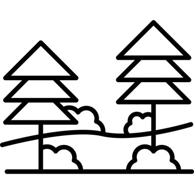 Orman ağacı ikonu ana hatlarıyla