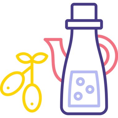 şişe simgesi, modern tasarım çizimi