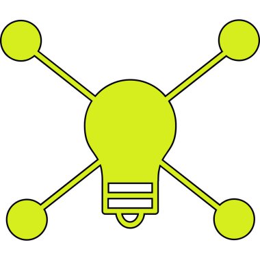 Yaratıcı bir fikir simge vektör çizim