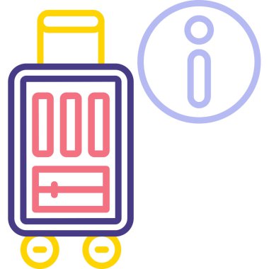 Bir bilet simgesinin vektör illüstrasyonu