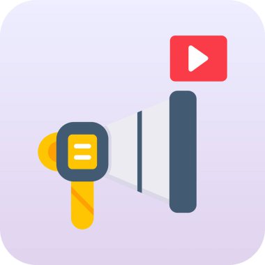 Megafon ikonu vektör illüstrasyonu