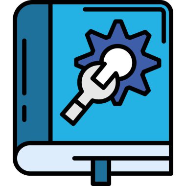 Bilgisayar ayarları simgesi, vektör çizim