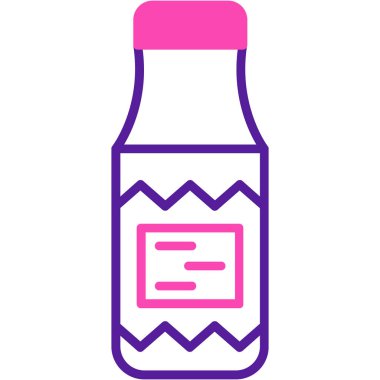 Bir şişe süt ikonu, taslak biçimi