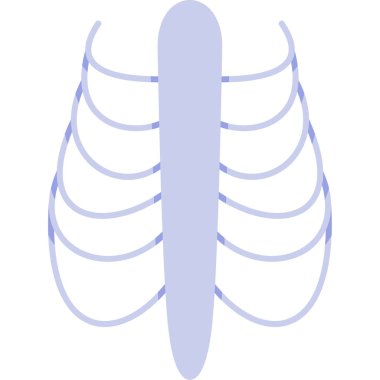 İnsan kaburgaları web simgesi, vektör illüstrasyonu