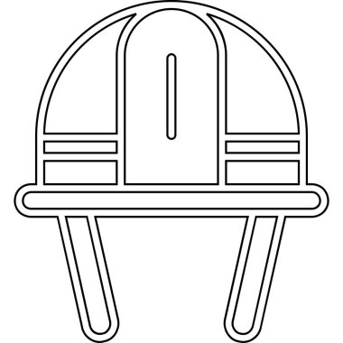 Miğfer simgesi vektör çizimi