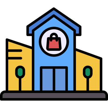 Alışveriş mağazası. Basit illüstrasyon