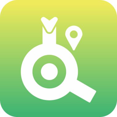 Eşsiz GPS konum vektörü sembol simgesi