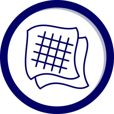 Mavi ve beyaz bir ikonun vektör illüstrasyonu