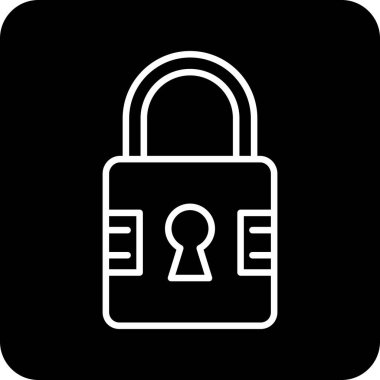 asma kilit ikon vektör çizimi