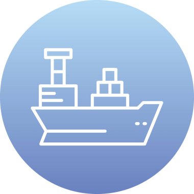 Gemi simgesi vektör illüstrasyonu