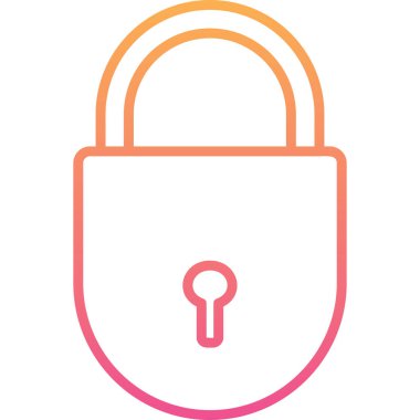 kilit web simgesi, vektör çizim