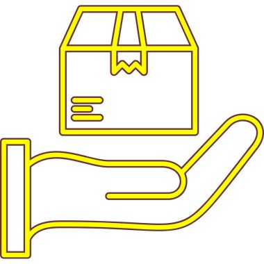 Bir alışveriş arabasının kutusunu tutan el.