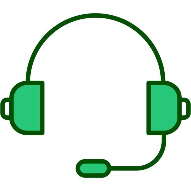 Kulaklık. Web simgesi basit illüstrasyon