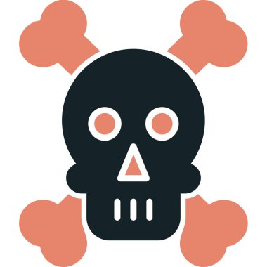 Kafatası. Web simgesi basit illüstrasyon