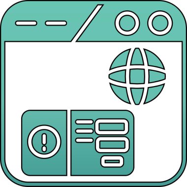 Web arayüzü simgesi, vektör illüstrasyonu