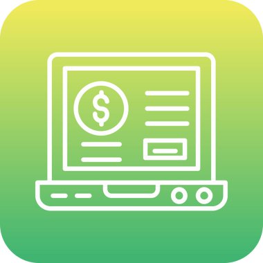 Doları vektör satırı simgesi