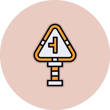 yol trafiği koni vektör çizimi