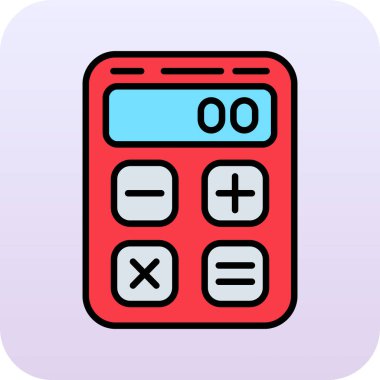 Hesaplayıcı simgesi soyut arkaplan grubunda izole edildi