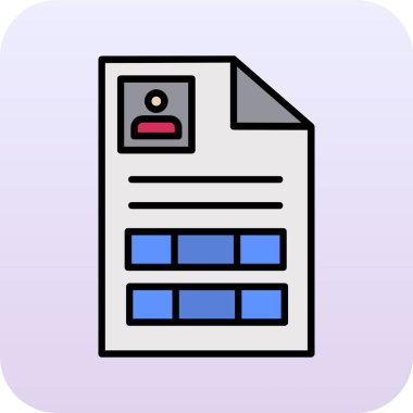 belge dosya vektör illüstrasyonu