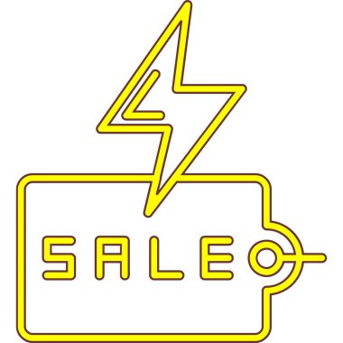 Şimşek simgesi vektör illüstrasyonu