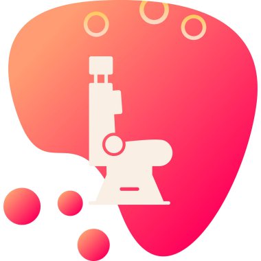 Bilim mikroskobu. Vektörde basit illüstrasyon.