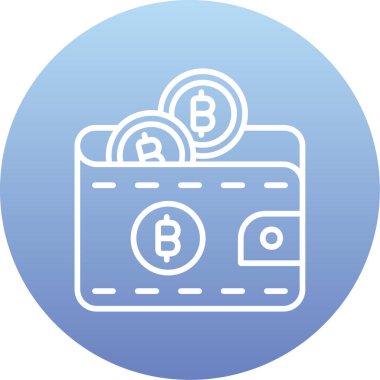 bitcoin. Web simgesi basit illüstrasyon