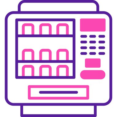 ATM 'de. Web simgesi basit illüstrasyon