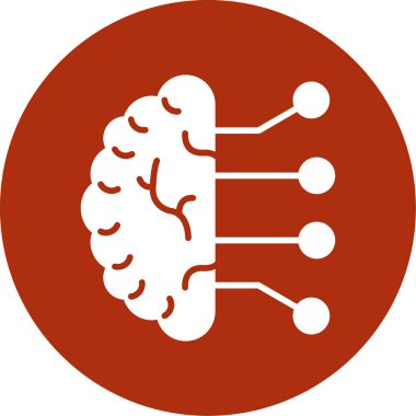 beyin modern simgesi, vektör illüstrasyonu