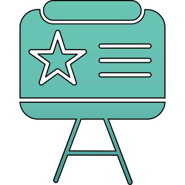 Yıldız simgesi. Web için yıldız vektör simgesinin özet çizimi