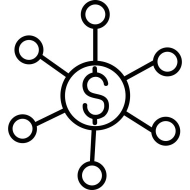 ağ paylaşım simgesi ana hat biçiminde