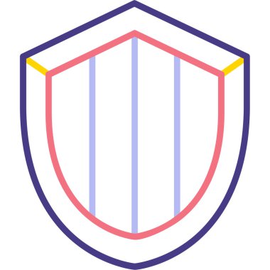 Kalkan simgesinin vektör illüstrasyonu